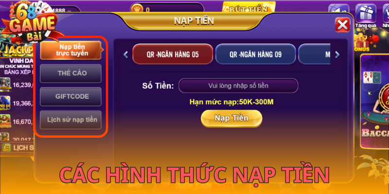 Cách thức nạp tiền hiệu quả