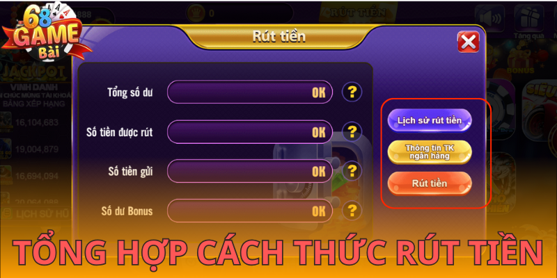 Cách rút tiền 68 Game Bài an toàn tại hệ thống