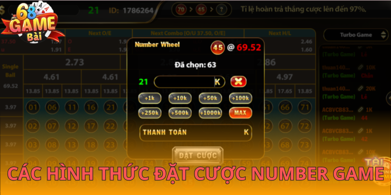 Giới thiệu các hình thức đặt cược number game 68 Game Bài