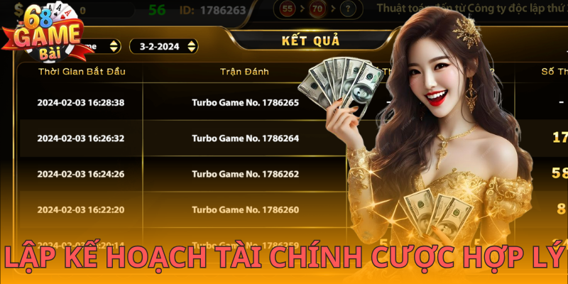 Lập kế hoạch tài chính khi chơi number game 68 Game Bài